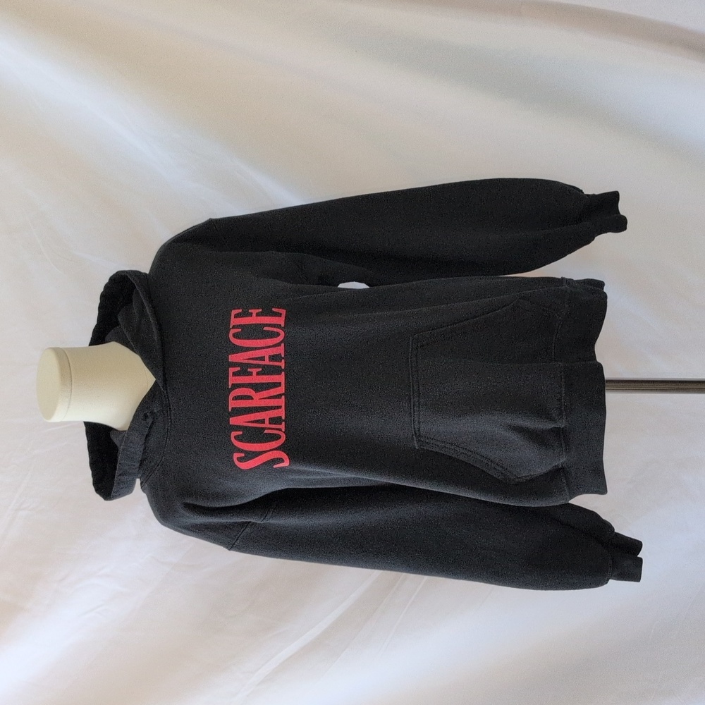 VINTAGE SCARFACE TONY MONTANA FULL PRINT LOGO HOODIE